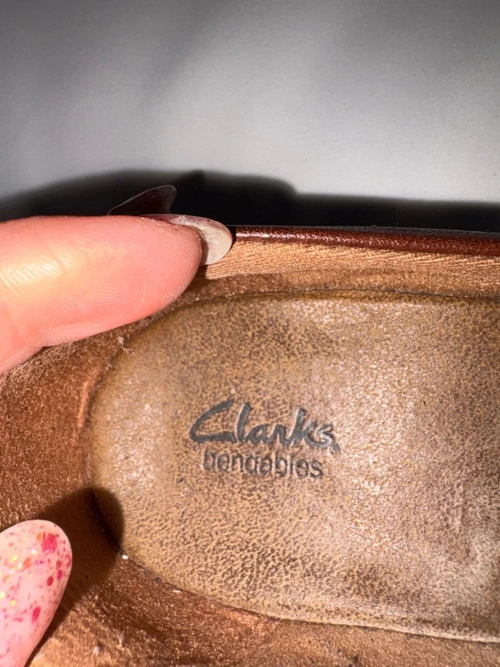 Clarks Two-Tone Brown Leather Braided Moccasin Flats Size 9.5